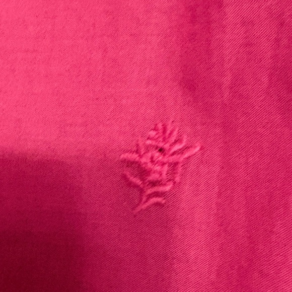 Talbots Fuchsia Ruffle Trim Embroidered Blouse XL - Picture 5 of 7